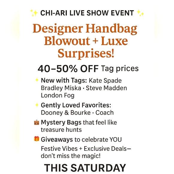 Designer Handbag Blowout Prices Have Been Dropped - Picture 1 of 1